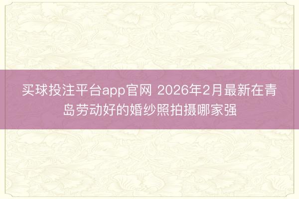 买球投注平台app官网 2026年2月最新在青岛劳动好的婚纱照拍摄哪家强