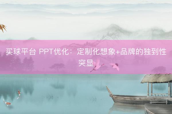 买球平台 PPT优化:定制化想象+品牌的独到性突显
