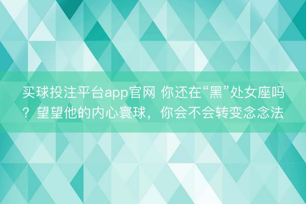 买球投注平台app官网 你还在“黑”处女座吗？望望他的内心寰球，你会不会转变念念法