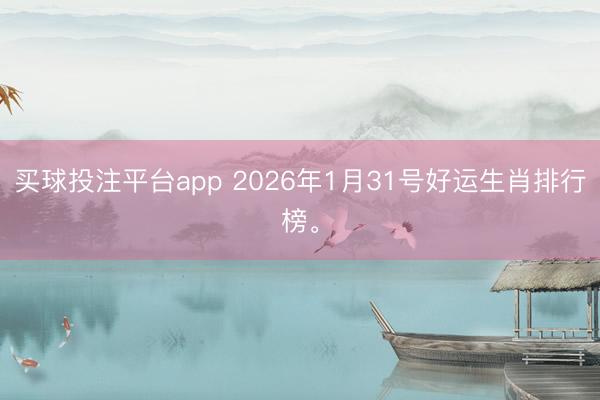 买球投注平台app 2026年1月31号好运生肖排行榜。