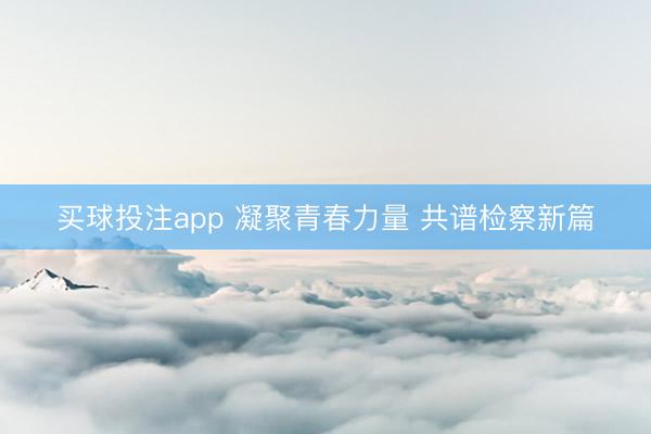 买球投注app 凝聚青春力量 共谱检察新篇