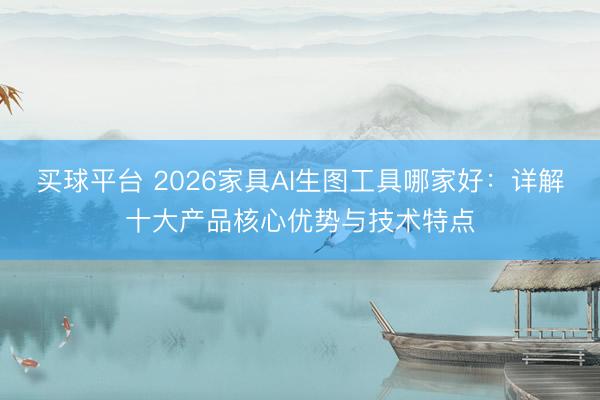 买球平台 2026家具AI生图工具哪家好：详解十大产品核心优势与技术特点