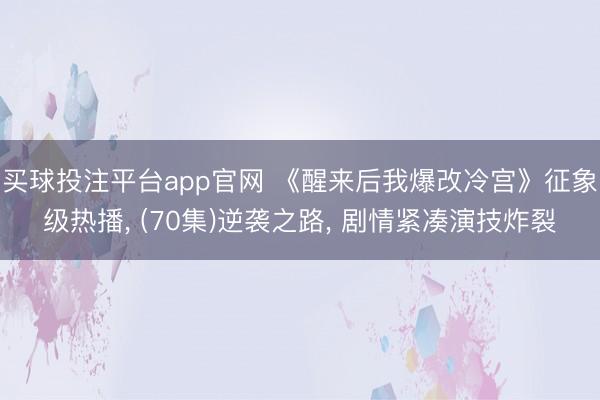 买球投注平台app官网 《醒来后我爆改冷宫》征象级热播, (70集)逆袭之路, 剧情紧凑演技炸裂