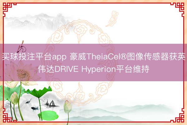 买球投注平台app 豪威TheiaCel®图像传感器获英伟达DRIVE Hyperion平台维持