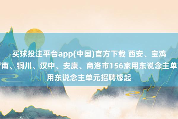 买球投注平台app(中国)官方下载 西安、宝鸡、咸阳、渭南、铜川、汉中、安康、商洛市156家用东说念主单元招聘缘起