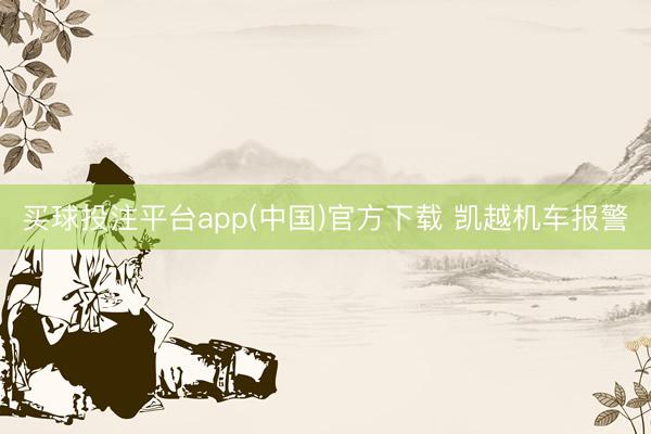 买球投注平台app(中国)官方下载 凯越机车报警