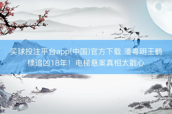 买球投注平台app(中国)官方下载 潘粤明王鹤棣追凶18年！电梯悬案真相太戳心