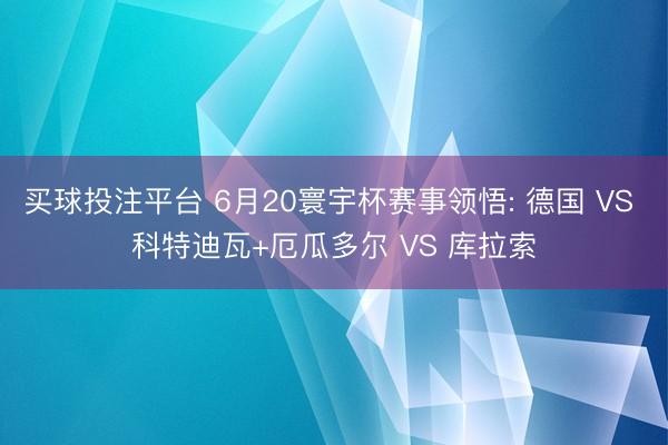 买球投注平台 6月20寰宇杯赛事领悟: 德国 VS 科特迪瓦+厄瓜多尔 VS 库拉索